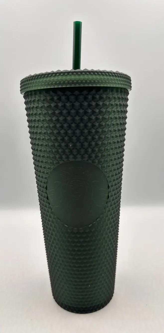 Starbucks Plastic 2021 Mermaid Siren Green Matte Studded Venti Tumbler, 24 oz